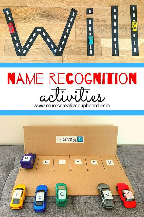 These preschool name recognition activities are super fun and easy to do using things from around the home. If you are wondering how to teach name recognition for preschool learning activities at home then be sure to check out these ideas for name recognition toddlers and preschoolers will love! #namerecognition #preschoollearning #learningactivities Activities For Preschoolers At Home, Name Recognition Activities, Preschool Name Recognition, Name Activities Preschool, Preschool Names, Letter Recognition Activities, Name Recognition, Homeschool Preschool Activities, Worksheets For Preschool