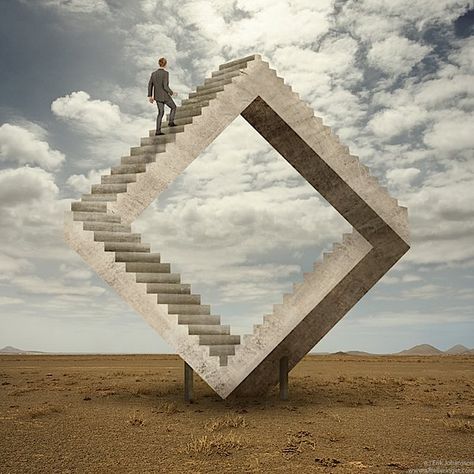 Erik Johansson, Escher Art, Quilt Modernen, Mc Escher, Surreal Photos, Stair Case, Surrealism Photography, Illusion Art, Photo Images