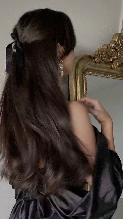 Hairstyles For All Hair Types, Just The Two Of Us, A New Start, Rich Girl Aesthetic, Long Black Hair, New Start, X Reader, Hair Inspo Color, Dream Hair