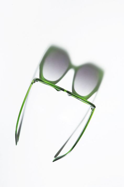 Still life photograph green sunglasses shadow on white background Sunglasses Still Life, Green Sunglasses, Life Photography, Still Life Photography, Editorial Photography, Cat Eye Glass, Still Life, Editorial, Branding