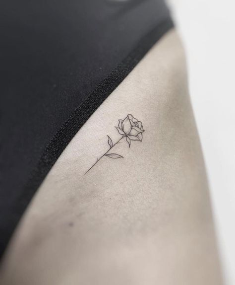 Single Rose Tattoos, Libra Tattoo, Tatoo Inspiration, Small Pretty Tattoos, Line Art Tattoos, Small Tattoo Designs, Single Rose, Urn Necklaces, Next Tattoo