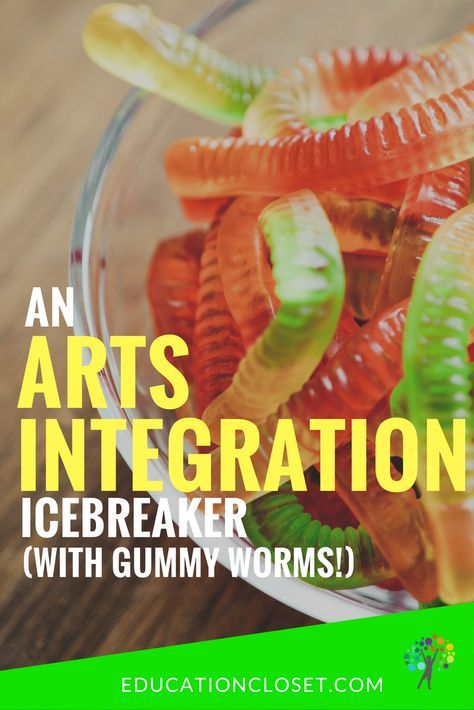 An Arts Integration Icebreaker (with Gummy Worms!) | educationcloset.com Arts And Crafts For Boys, Candy Painting, Art Integration Lessons, Icebreaker Games, Teaching Poetry, Visual And Performing Arts, Arts Integration, Arts And Crafts House, Gummy Worms