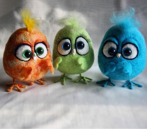 Wool Felting Animals, Cho Oyu, Tovad Ull, Felted Crafts, Felt Handmade, Wool Dolls, Felt Owls, Felted Wool Crafts, Wool Animals