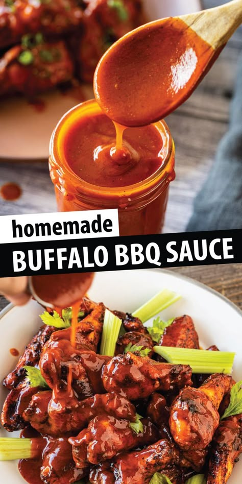 Hot Bbq Sauce Recipe, Spicy Barbecue Sauce Recipe, Spicy Bbq Sauce, Bbq Sauce Homemade Easy, Hot Wing Sauces, Homemade Bbq Sauce Recipe, Wing Sauce Recipes, Homemade Sauce Recipes, Bbq Wings