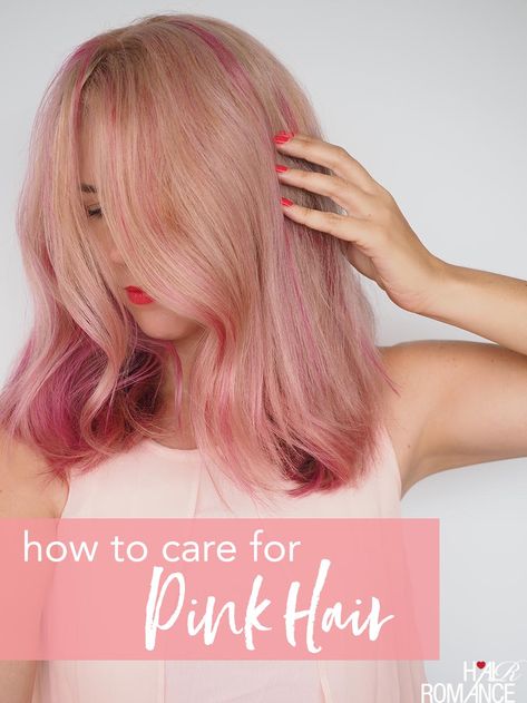 How to care for pink hair - Hair Romance Soft Pink Hair Color, Pink Hair Care, Pink Hair Tips, Wedding Hairdo, Pastel Pink Hair Color, Hair Expo, Hair Questions, Anime Hairstyles, Dyed Hair Pastel