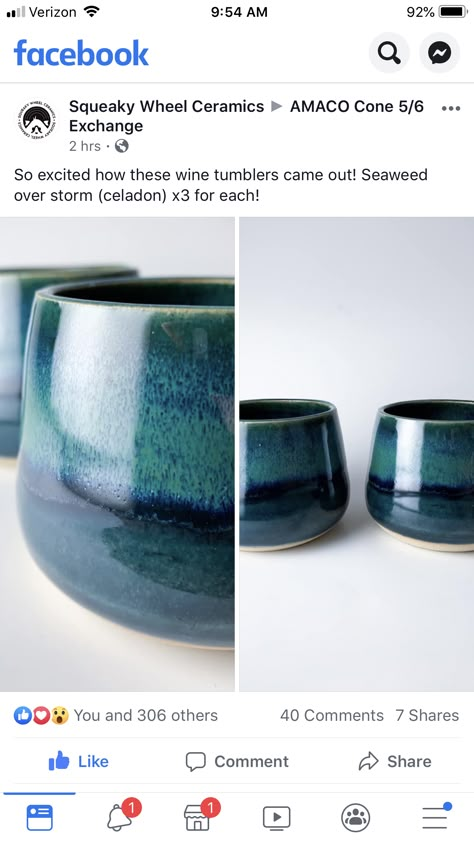 Amaco Dark Green Glaze Combinations, Amaco Glaze Layering Seaweed, Amaco Celadon Glaze Combinations Storm, Amaco Cone 5/6 Glaze Combos, Amaco Potters Choice Glaze Combinations, Glaze Techniques Ceramics, Amaco Glaze Layering, Glaze Layering, Glaze Techniques