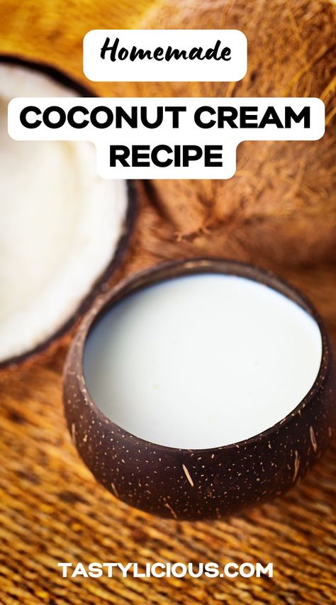 Coconut Flesh Recipes, How To Make Coconut Cream, How To Make Coconut Milk, Coconut Cream Recipes Canned, Diy Coconut Cream, Coconut Meat Recipes, Coconut Cream Recipe, Refreshing Spring Recipes, Coconut Ideas