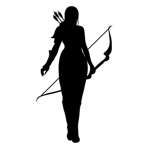 Archer Silhouette, Archer Aesthetic, Fantasy Silhouette, Hunger Games Drawings, Woman Archer, Character Silhouette, Archery Women, Archery Girl, David Zepeda