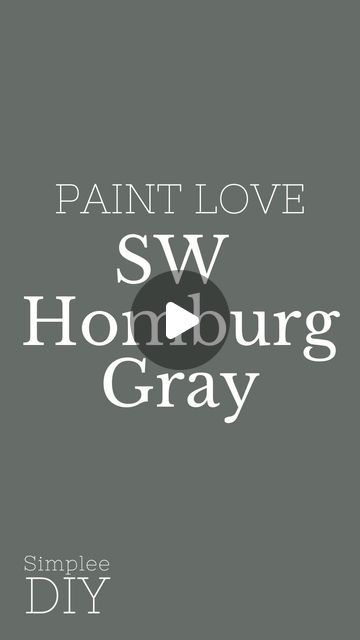 Loralee AhMu on Instagram: "Have you heard of the trending paint color, Homburg Gray?   This beautiful shade is a greenish blue, leaning more on the blue side, and it’s perfect for creating a moody, classic feel in any space.   It’s the perfect mix of calming and dramatic, and it pairs beautifully with both warm and cool accent colors.   Homburg Gray is a versatile color that’s sure to make a statement. Give it a try and let me know what you think!   Follow @simplee.diy for more paint color inspo.   #sherwinwilliams #sherwinwilliamspaint #colorlove #paintperfection #wallpaint #wallpaintingideas" Homburg Gray, Paint Trends, Trending Paint Colors, Homburg, Greenish Blue, Color Inspo, Sherwin Williams, Wall Paint, Paint Color