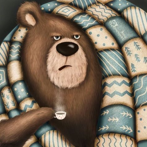 Ipad Drawing, Winter Illustration, Bear Illustration, Art Et Illustration, Bear Art, Christmas Illustration, Cute Animal Drawings, Mama Bear, Brown Bear