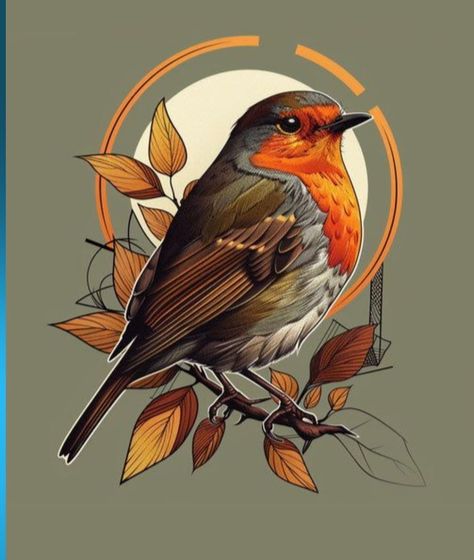 Robin Illustration, Robin Bird Tattoos, Robin Drawing, Robin Tattoo, Dahlia Tattoo, Robin Design, American Robin, American Tattoos, Cute Small Tattoos