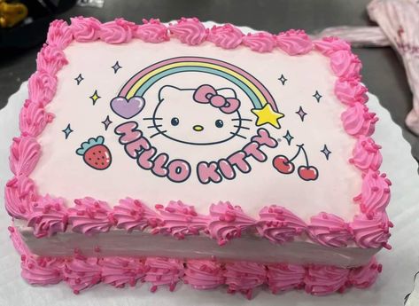 Hello Kitty Birthday Sheet Cake, Hello Kitty Cake Square, Hello Kitty And Friends Birthday Cake, Hello Kitty Number Cake, Hello Kitty Rainbow Cake, Hello Kitty Sheet Cake, Pink Hello Kitty Cake, Picnic Rosa, Kitty Cake Ideas