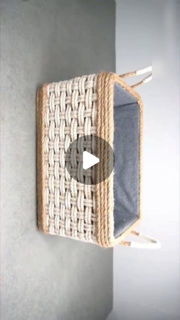 Storage Baskets Diy, Diy Storage Boxes, Diy Basket, Repurposed Items, Rope Basket, Creative Kids, Diy Storage, Getting Organized, Storage Boxes