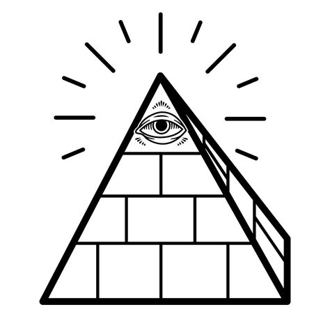 Pyramid Tattoo, Pyramid Eye, Tatuaje A Color, Illustrator Design, Traditional Tattoos, All Seeing Eye, Eye Tattoo, Shirt Print Design, All Seeing