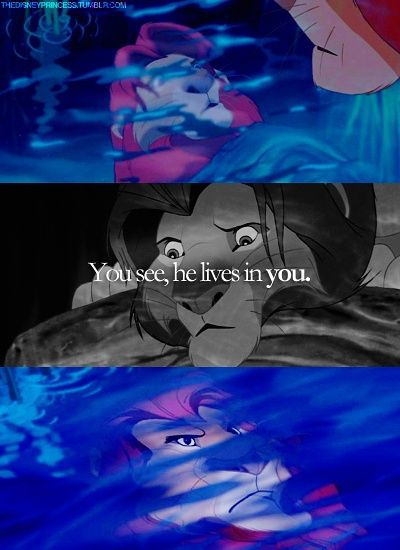 The Lion King You see, he lives in you. How beautiful is the meaning of this quote? Tattoo Lion King, He Lives In You, Lion King Quotes, Lion King 3, Tattoo Disney, Tattoo Lion, Lion King Movie, Il Re Leone, King Quotes