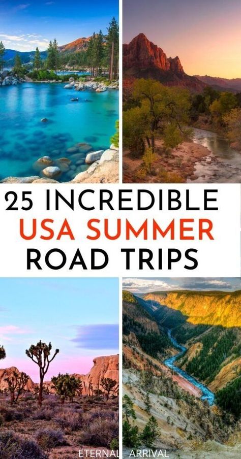 25 Epic USA Road Trip Itineraries: Drives You Need to Make in Your Lifetime - Eternal Arrival Usa Road Trips, Usa Road Trip Ideas, Summer Road Trips, Usa Road Trip, Usa Summer, Summer Travel Destinations, Road Trip Map, Trip Destinations, East Coast Road Trip