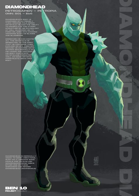 ArtStation - BEN 10 PROJECT - Diamondhead Practice Painting, Desenho Tom E Jerry, Alien Artwork, House Cartoon, Comics Characters, Ben 10 Alien Force, Ben 10 Comics, Ben 10 Omniverse, Cartoon World