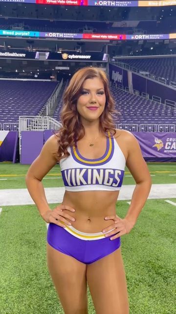 Minnesota Vikings Cheerleaders on Instagram: "Standing back handspring back tuck? Bring it on. #MVC2022 | #SKOL" Minnesota Vikings Cheerleaders, Dare Taylor, Vikings Cheerleaders, Back Handspring, Transgender Outfits, Girls In Uniform, Back Tuck, Minnesota Vikings Football, Vikings Football