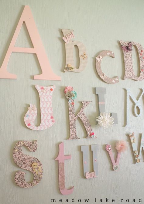 Nursery Alphabet Wall - A Baby Shower Activity Nursery Alphabet, Baby Shower Activity, Fun Nursery, Creative Mom, Trendy Baby Shower Ideas, Alphabet Wall, Baby Shower Activities, Baby Bedroom, Nursery Inspiration