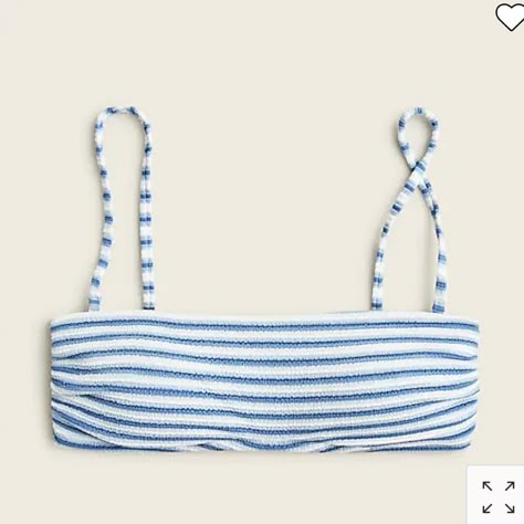 Size M Nwt Color: White Retro Blue Stripe Preppy Swimsuit, Swimming Bathing Suits, Cute Bathing Suits, Bathing Suit Top, Summer Swim Suits, Cute Swimsuits, Cute Bikinis, Jcrew Women, Cheeky Bikinis