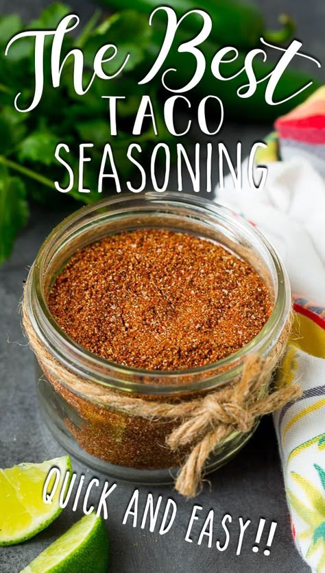 Aug 20, 2020 - This recipe for homemade taco seasoning is a flavorful combination of herbs and spices that are blended together to make the perfect mixture. Whole30 Taco Seasoning, Taco Spice Blend, Diy Taco Seasoning, Appetizing Food, Fajita Seasoning Recipe, Make Taco Seasoning, Fajita Seasoning Mix, Whole30 Vegan, 40 Aprons