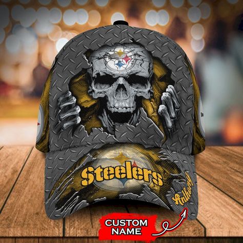 Nfl Caps, Kids Head, Steelers Fan, Skull Hand, Hat Collection, Print 3d, Timeless Accessories, Pittsburgh Steelers, Skull Cap