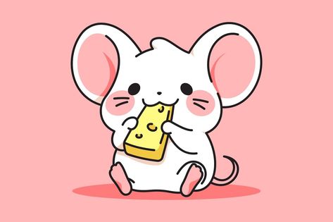 Mouse Eating A Cheese Mouse With Cheese Drawing, Cupcake Meme, Cheese Advertisement, Chibi Mouse, Cheese Illustration, Mouse Eating, Mouse With Cheese, Cheese Drawing, Kawaii Mouse