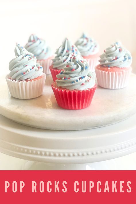 July 4th baking, July 4th recipes, birthday cupcake ideas, easy baking recipes, Pop Rocks Blueberry Trifle, Strawberry Fizz, Easy Buttercream Frosting, Happy July 4th, Food Reference, Dog Cupcakes, Dessert Spread, Festive Desserts, Baked Strawberries