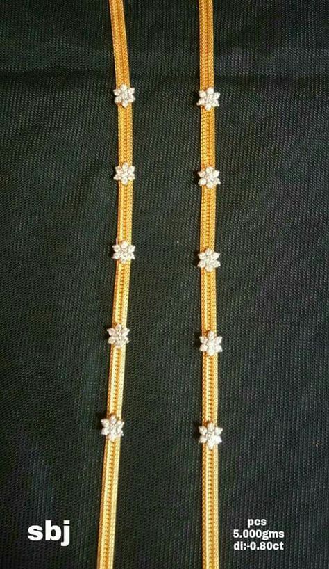 Thali Chain, Gold Jewels Design, Black Beads Mangalsutra Design, Pearl Jewelry Design, Online Gold Jewellery, Gold Jewelry Simple Necklace, Gold Mangalsutra Designs, Gold Chain Design, Gold Bridal Jewellery Sets