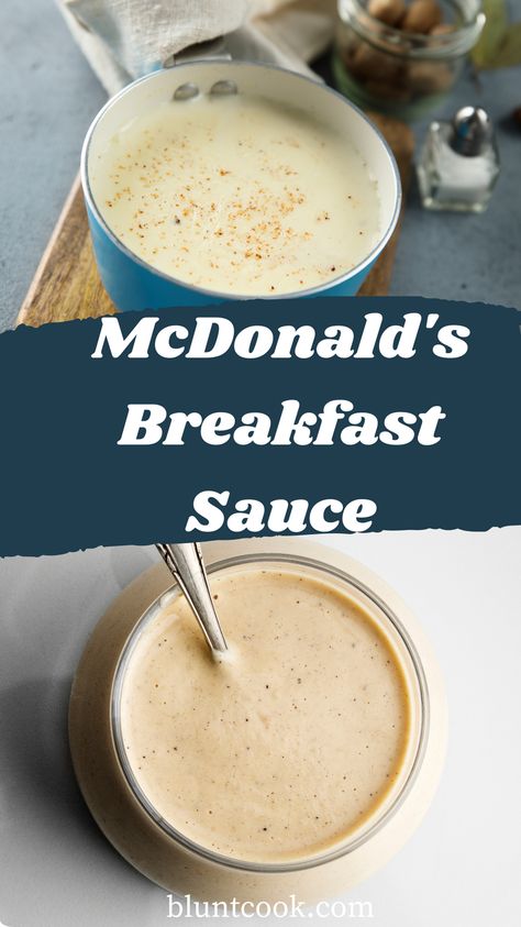 Recreate the irresistible flavor of McDonald's breakfast at home with this copycat breakfast sauce recipe! Drizzle it over your favorite breakfast sandwiches or use it as a dipping sauce for hash browns. Breakfast just got a whole lot better! Breakfast Quesadilla Sauce, Mcdonald's Breakfast Bagel Sauce, Mcdonald’s Breakfast Sandwich, Copycat Mcdonald’s Breakfast Sauce, Mcdonalds Breakfast Bagel Sauce, Mcdonald Breakfast Sauce, Mcdonald's Bagel Sauce, Mcdonald's Breakfast Sauce Recipe, How To Make Mcdonald’s Bagel Sauce