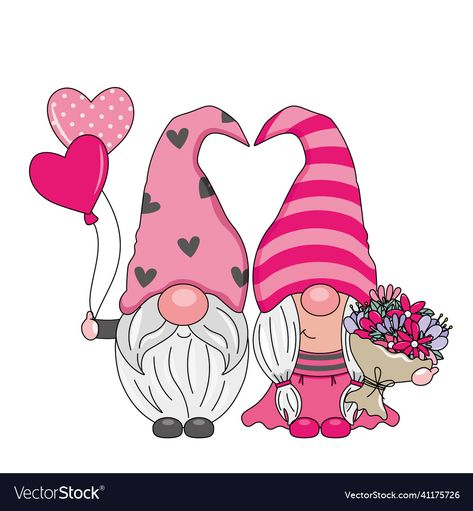 Family Constellations, Gnome Couple, Love Vector, Watercolour Cards, Couple In Love, Gnomes Crafts, Valentine Card, Art Clipart, Couples In Love