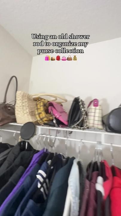 Small Closet Handbag Organization, Closet Storage For Bags, Handbag Closet Organization, Bag Storage In Closet, Diy Purse Organizer Closet, Purse Organization For Small Spaces, Purse Shelf Organization, Organize Bags In Closet, Store Purses In Small Spaces