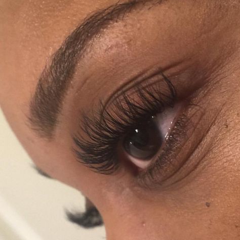 Volume Lash Extensions by @makeupbyjauquese www.makeupbyjauquese.com Individual Lashes Black Women Natural, Natural Lash Extensions Black Women Classic, Lash Portfolio, Classic Lashes Black Women, Individual Lashes Black Women, Natural Looking Lash Extensions Black Women, Eyelash Dye, Long Individual Lashes Black Women, Long Hair Clip