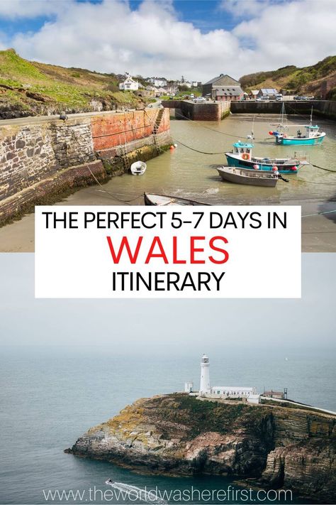 This Wales itinerary will help you plan a one-week road trip around this gorgeous country in Britain! Wales Road Trip, Wales Itinerary, Pembrokeshire Coast, Snowdonia National Park, Brecon Beacons, Snowdonia, Trip Itinerary, Road Trip Itinerary, Wales England