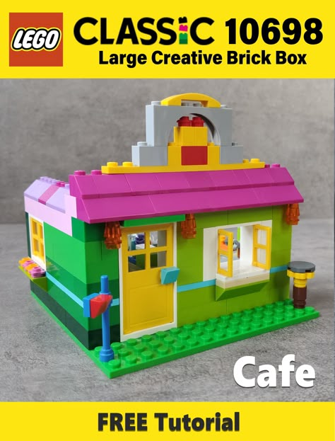 This MOC is an Alternate Build of LEGO classic set series 10698 Large Creative Brick Box. On my YouTube channel you will find a easy free video instruction on how to make Cafe. DIY LEGO models! Want more ideas for set lego classic 10698? Subscribe to the Youtube channel LEGOidea. Did you like my custom? Give me a "Like"! Have fun building! Lego 10698 Ideas, Lego Ideas To Build Easy, Lego 10698, Lego Classic Ideas, Lego Stem, Lego House Ideas, Stem Club, Diy Lego, Lego Activities