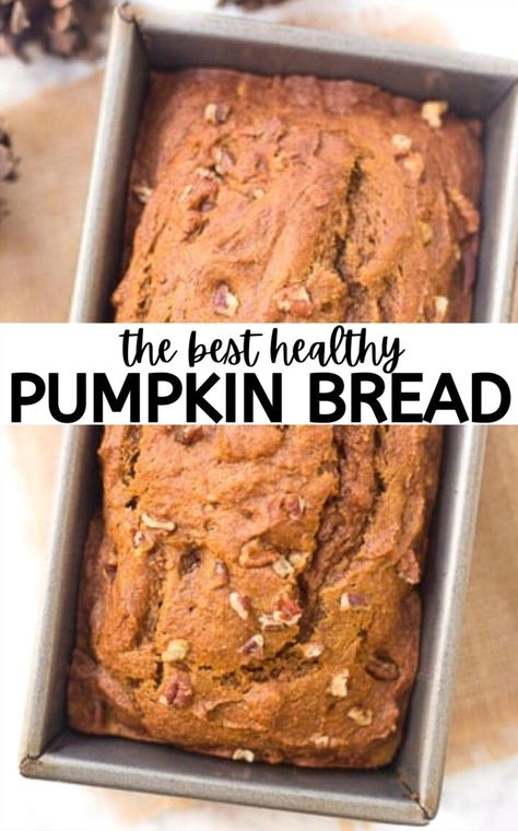 Enjoy a guilt-free treat with this wholesome whole wheat pumpkin bread, crafted to be lighter on sugar and fat compared to the usual pumpkin bread recipes. Low Fat Pumpkin Bread, Whole Wheat Pumpkin Bread Recipe, Low Sugar Pumpkin Bread, Pumpkin Bread Healthy, Whole Wheat Pumpkin Bread, Wheat Pumpkin Bread, Pumpkin Applesauce, Pumpkin Nut Bread, Spice Magic