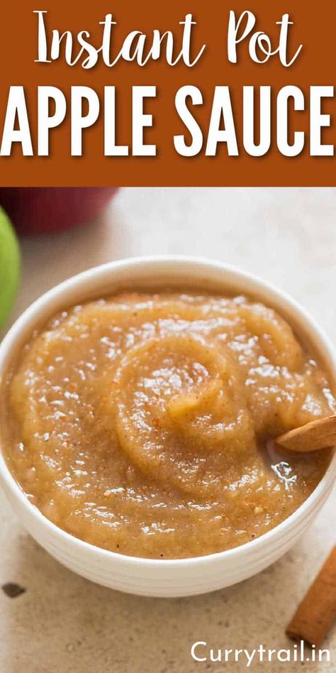 Instant pot applesauce is easy and fast version of homemade applesauce. It's naturally sweetened and needs only 5 ingredients to make. #instantpotapplesauce #homemadeapplesauce #applerecipes #fallrecipes #apples Apple Sauce In Instant Pot, Applesauce In Instant Pot, Insta Pot Applesauce Easy, Instant Pot Cinnamon Applesauce, Instant Pot Applesauce With Peels, Chunky Applesauce Recipe, Instant Pot Applesauce, Applesauce Recipes, How To Make Applesauce