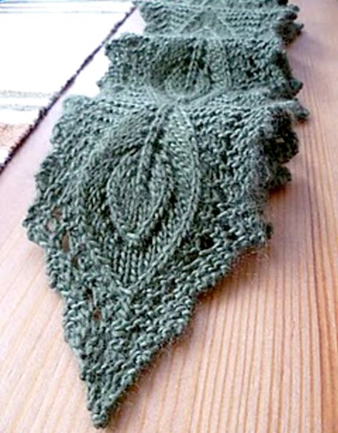 Connecticut Scarf - Free Pattern Garter Stitch Sweater Pattern Free, Leaf Scarf Knitting Pattern, Knitty.com Patterns, Knit Leaf Pattern Free, Autumn Knitting Patterns, Free Knit Scarf Patterns, Knit Scarf Pattern Free, Knitted Shawls Free Patterns Easy, Knitted Scarf Pattern Free Easy