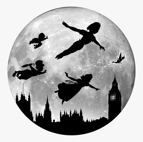 Peter Pan Silhouette Flying, Silhouette Art Disney, Petar Pan, Peter Pan Flying, Peter Pan Images, Peter Pan Bedroom, Peter Pan Shadow, Peter Pan Silhouette, Floor Plan Symbols