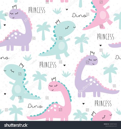 seamless princess dinosaur animal pattern vector illustration #Ad , #affiliate, #dinosaur#princess#seamless#animal Girl Dinosaur Birthday, Dinosaur Wallpaper, Pink Dinosaur, Girl Dinosaur, Dinosaur Illustration, Decorative Napkins, Dinosaur Baby Shower, Baby Dinosaurs, Dino Birthday