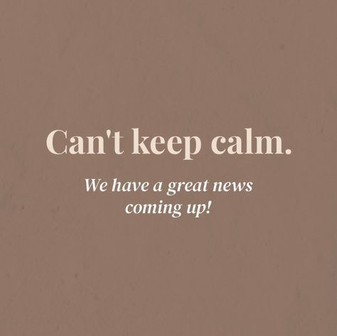 Can't Keep Calm cause we're coming up with something #awesome that we know you'd love🤍

.
#bigannouncement #🥳 #new #bigreveal #somethingnew #suspense #creative #special #specialannouncement #staytuned #change #guess #somethingbigiscoming #bignews #watchthespace #🎉 #excited #excitement #cantkeepcalm New Business Announcement Quotes, Coming Soon Captions For Business, Coming Soon Design Instagram 3 Post, Big News Coming Soon Quote, Relaunching Soon Post, Coming Soon Post Ideas, Beauty Slogans, Support Small Business Quotes, Something Is Coming