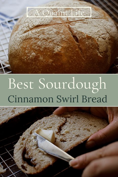 Best Sourdough Cinnamon Swirl Bread Recipe - A Quaint Life Sourdough Starter Cinnamon Bread, Cinnamon Sourdough Bread Loaf, Sourdough Recipes Cinnamon Bread, Sourdough Cinnamon Loaf, Sourdough Bread Cinnamon Sugar, Cinnamon Chip Sourdough Bread, Brown Sugar Sourdough Bread, Cinnamon Sugar Sourdough Loaf, Cinnamon Bread Sourdough