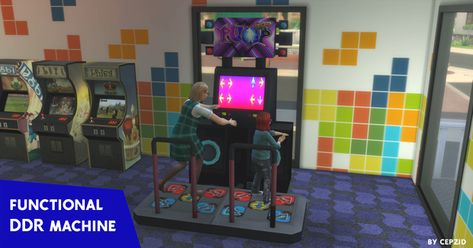 Update Functional DDR Machine | Cepzid With Hakrabr on Patreon Ddr Machine, Lotes The Sims 4, Sims Download, Sims Furniture, Arcade Room, San Myshuno, Sims 4 Patreon, The Sims 4 Packs, Sims 4 Body Mods