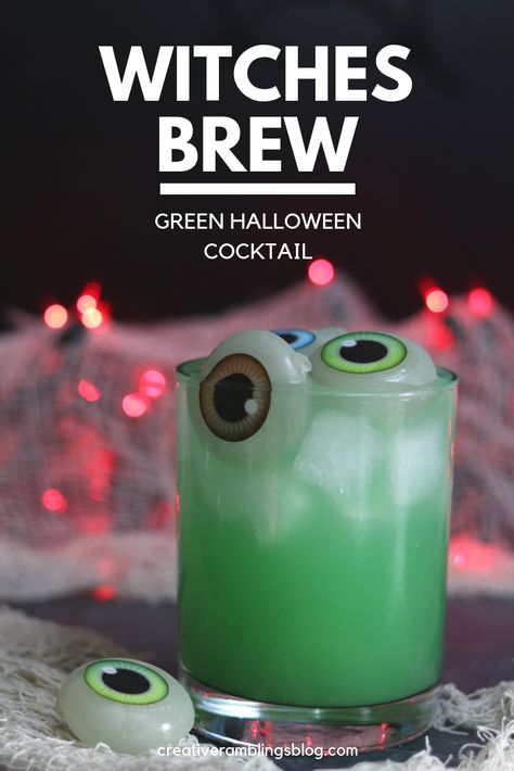 Whip up this spooky green witches brew halloween cocktail for your party. Make one or a batch for a crowd with this simple vodka recipe. #halloween #cocktail #cocktailrecipe #drinks #recipes Halloween Party Drinks, Halloween Drinks Alcohol, Halloween Punch, Halloween Cocktail, Batch Cocktails, Vodka Recipes, Halloween Cocktails, Cocktail Recipes Easy, Blue Curacao