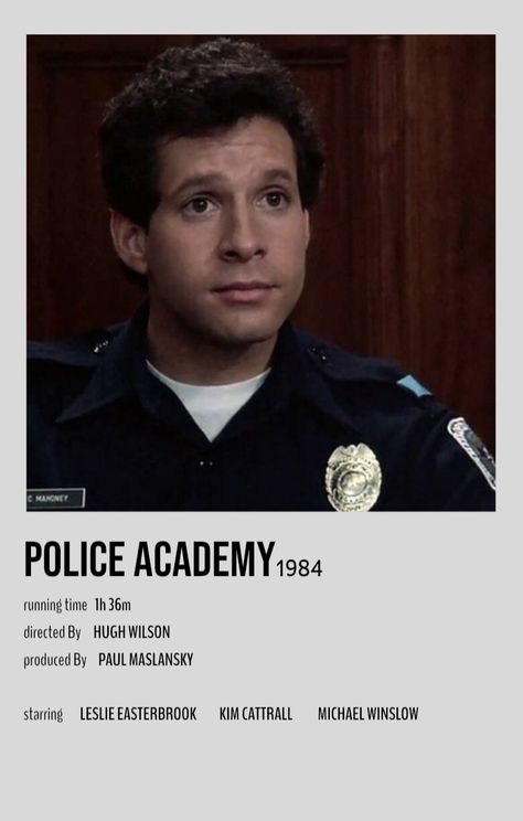 Police Academy Movie, Leslie Easterbrook, Michael Winslow, Alternative Posters, Magic Screen, 80s Classics, Kim Cattrall, Minimalist Posters, Police Academy