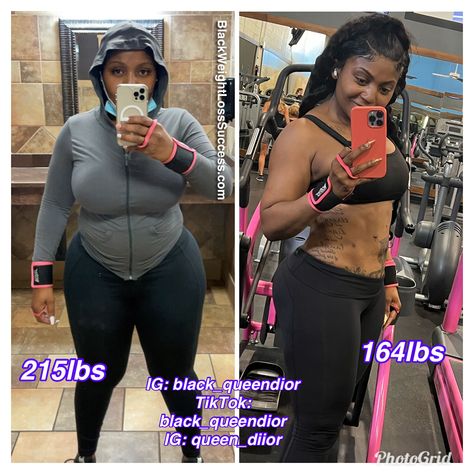 Black Women Losing Weight Naturally, Fit-black-women Before And After, 175 Pounds Women, 165 Lbs Woman, Black Fit Body Goals, Modest Feminine, Manifest Board, Body Transformations, Weight Transformation