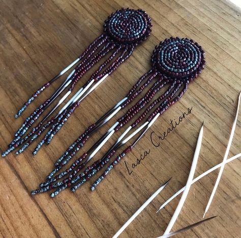 Quill Jewelry, Porcupine Quill Jewelry, Fall Wedding Jewelry, Beaded Medallion, Fringe Earring, Porcupine Quills, Beaded Edge, Earrings Fall, Earrings Beaded