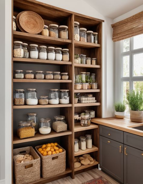 41 Pantry Design Ideas To Maximize Space And Style In Your Kitchen Butler Pantry Color Ideas, Backsplash Butlers Pantry, Kitchen Built In Organization, Pantry Studio Mcgee, Pantry Colour Schemes, Urbane Bronze Pantry, Small Pantry Ikea Hack, Pantry Storage Drawers, Pantry Out Of Cabinets