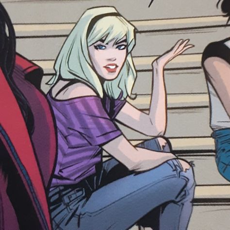 Gwen Stacy Comic, Emma Stone Gwen Stacy, Spiderman Girl, One Punch Man Anime, Gwen Stacy, Spider Gwen, Spiderman Comic, Spider Woman, Marvel Comics Art