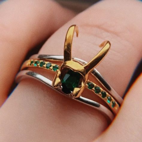 Loki Ring, Loki Horns, Loki Helmet, Helmet Ring, Marvel Jewelry, Matching Ring Set, Thor Loki, Ring Settings Types, Trendy Ring